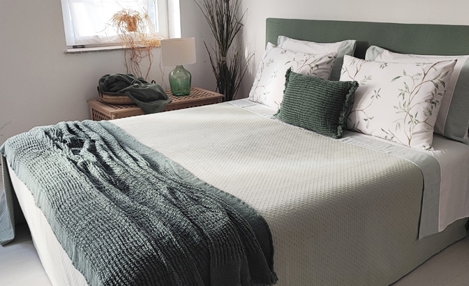 Couvre lit Safira vert
