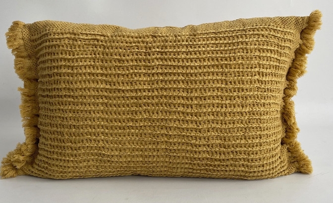 Coussin Fiora moutarde