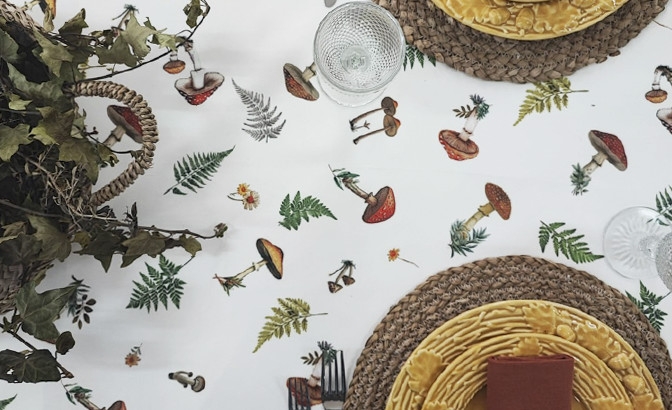 Nappe anti-taches Cogumelos