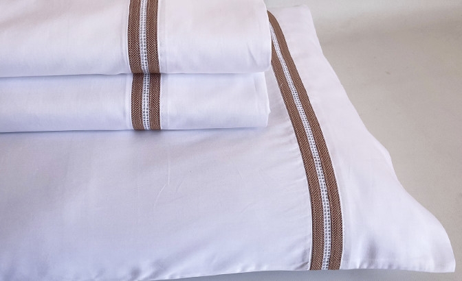 SATIN 300 threads Top sheet with...