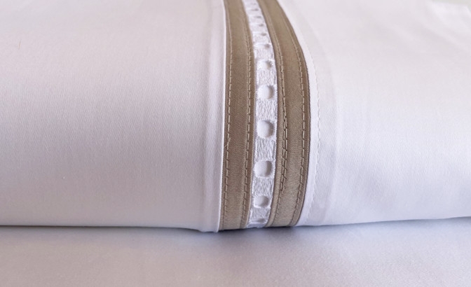 SATIN 300 threads Top sheet with...