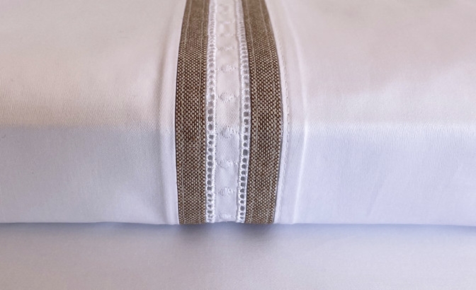 SATIN 500 threads Top sheet with...