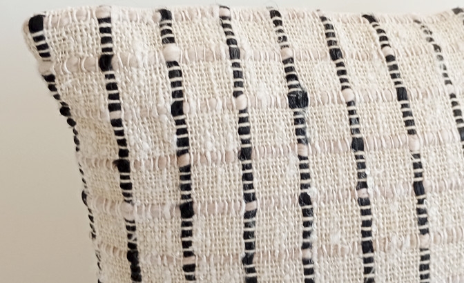 Coussin Douro beige/noir