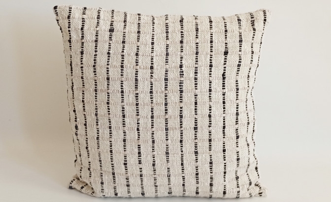 Coussin Douro beige/noir