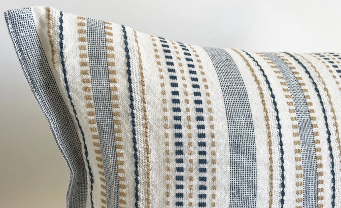 Coussin Celine bleu/jaune