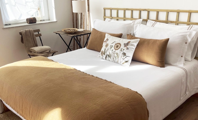 Stain duvet bag set white