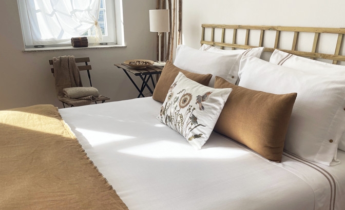 Set de housse de couette Stain blanc