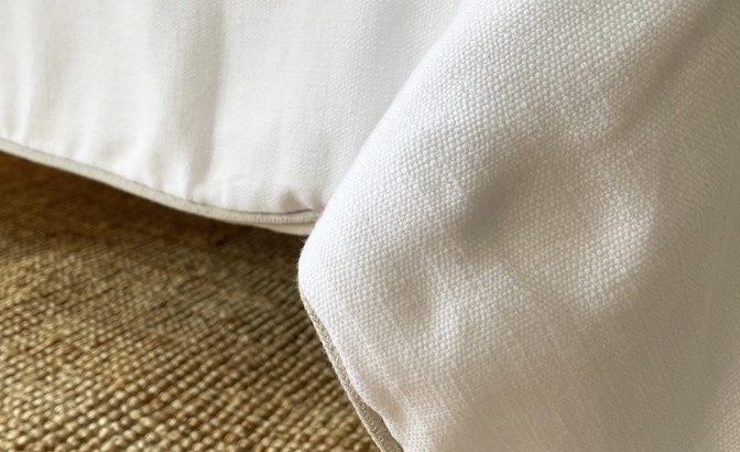 Set de housse de couette Stain blanc