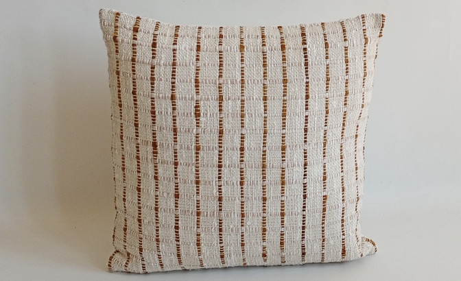 Coussin Douro beige/tabac