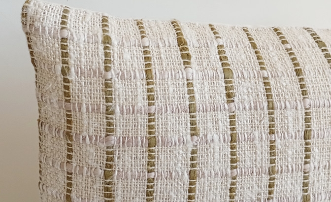 Coussin Douro beige/vert