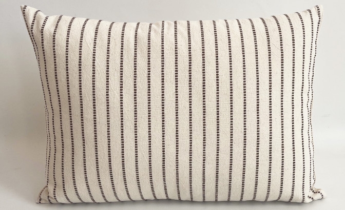 Coussin Dixie rayures brun