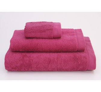 Serviette rose fraise