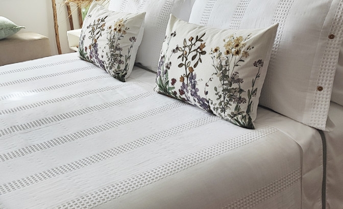 Set de housse de couette Genova blanc