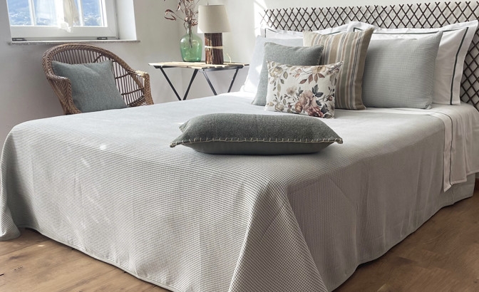 Couvre lit  Detroit vert