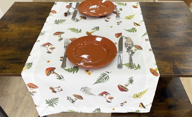 Table runner Cogumelos