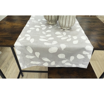 Table runner Folha seca grey