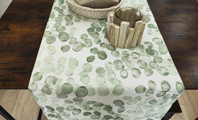 Table runner Balões green