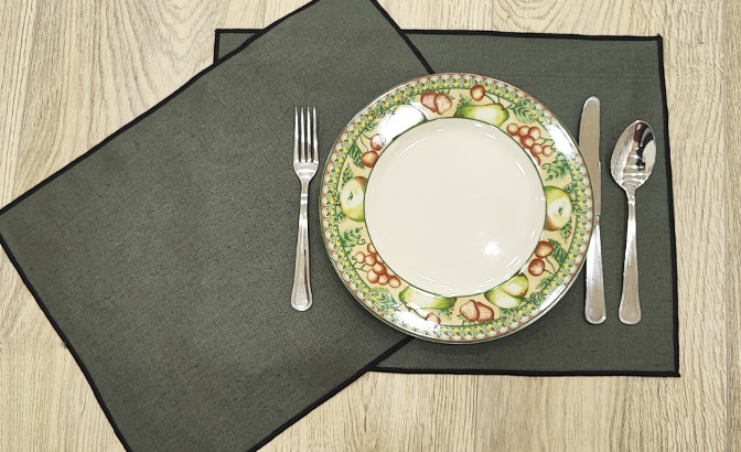Set de table Borgo kaki
