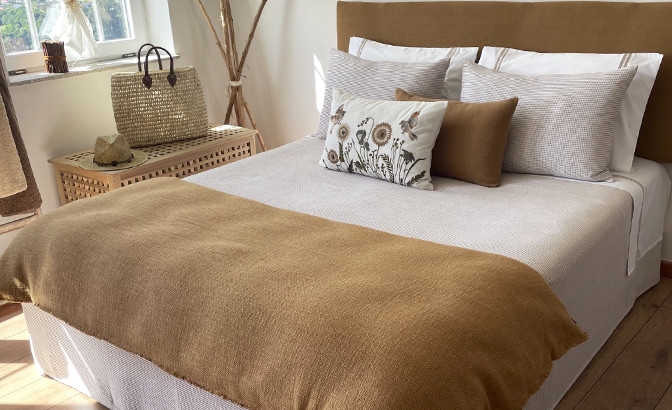 Couvre lit Detroit beige
