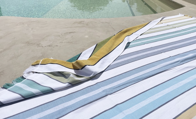 Riscas azul/amarillo