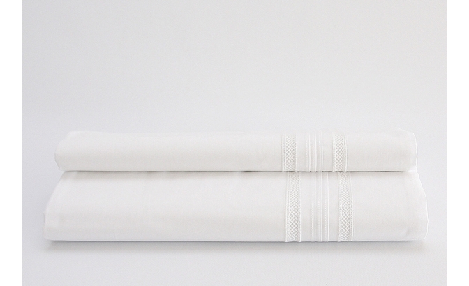 Drap de dessus avec oreillers percale...