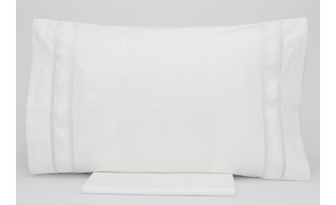 Drap de dessus avec oreillers percale...