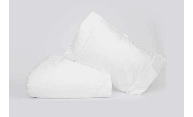 Set de housse de couette 300 fils blanc
