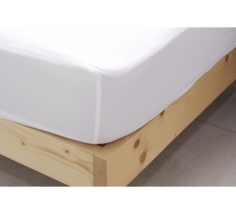 Draps housse 500 fils blanc